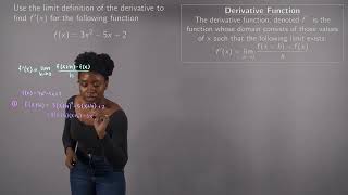 Finding the Derivative of a Polynomial Using the Limit Definition