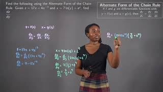 Using the Alternate Form of the Chain Rule