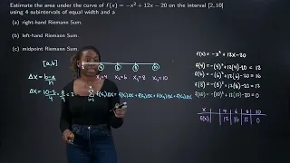 Estimating Area with Right-Hand Riemann Sums