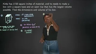 Finding the Box with the Largest Volume