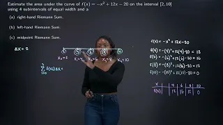 Estimating Area with Left-Hand Riemann Sums