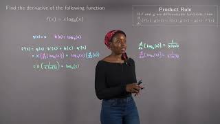 Using the Product Rule with a Logarithm