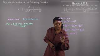 Using the Quotient Rule on a Rational Function