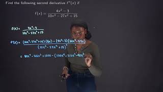 Using the Quotient Rule Twice to Find the Second Derivative