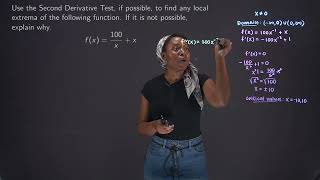 Using the Second Derivative Test to Find Local Extrema