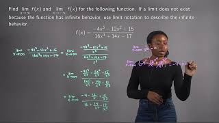 Limits at Infinity of a Rational Function