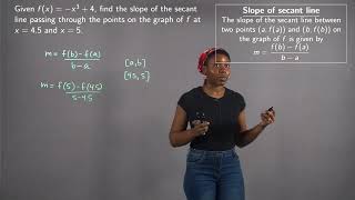 Slope of a Secant Line
