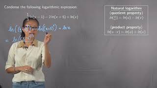 Condensing a Logarithmic Expression