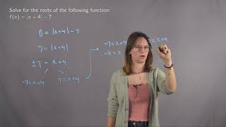 Roots of a Function with an Absolute Value