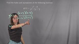 Holes and Asymptotes of Rational Functions