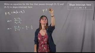 Slope-Intercept Form of an Equation for a Line