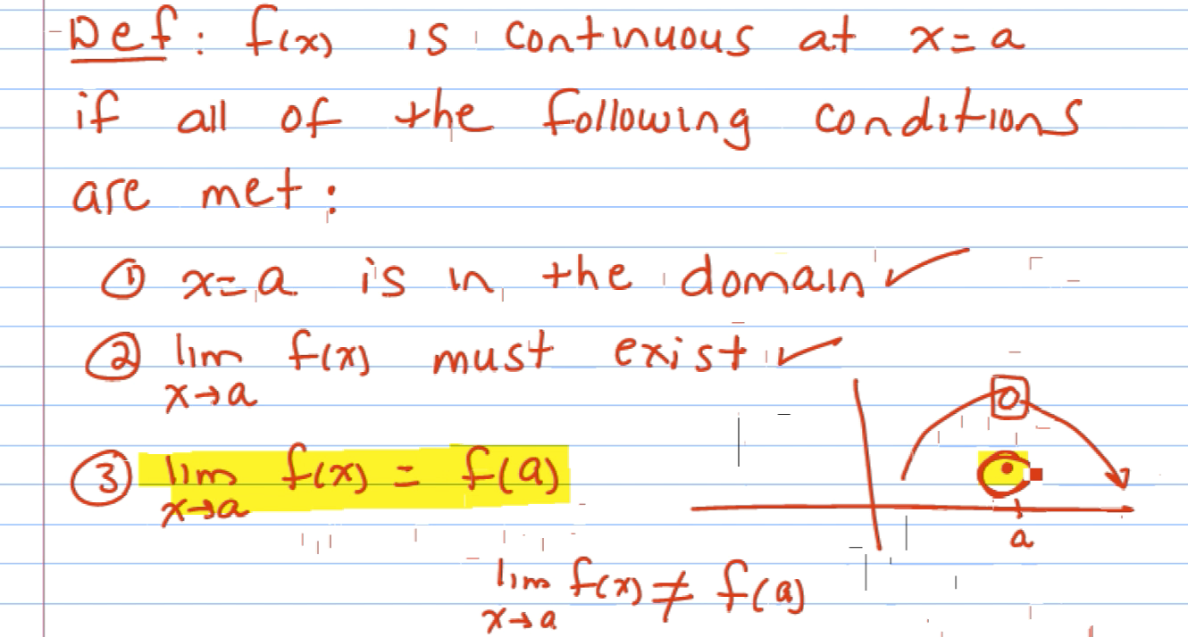 Continuity: MATH 151 Problems 1-6