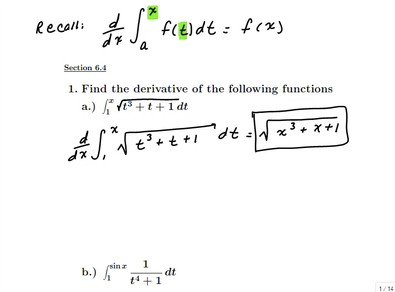 Calculus I Integration Review: MATH 151