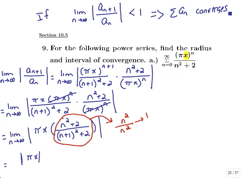 Review for the Common Exam: MATH 152 Exam 3 Review Problem 9