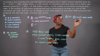 Solving a Related Rates Word Problem About Profit