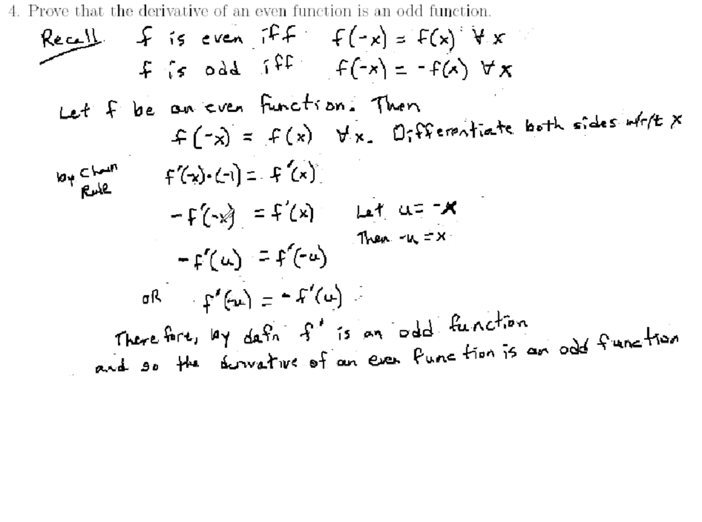 Trigonometry Derivatives and the Chain Rule: MATH 171 Problems 4 & 5