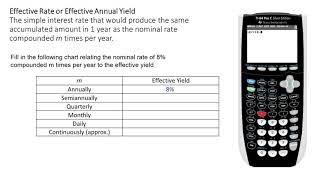 MATH 140 WIR11 Introduction to Effective Yield