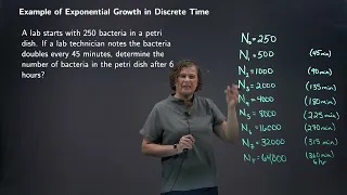 Exponential Growth in Discrete Time Example