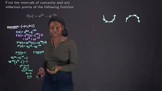 Inflection Points and Intervals of Concavity for an Exponential Function