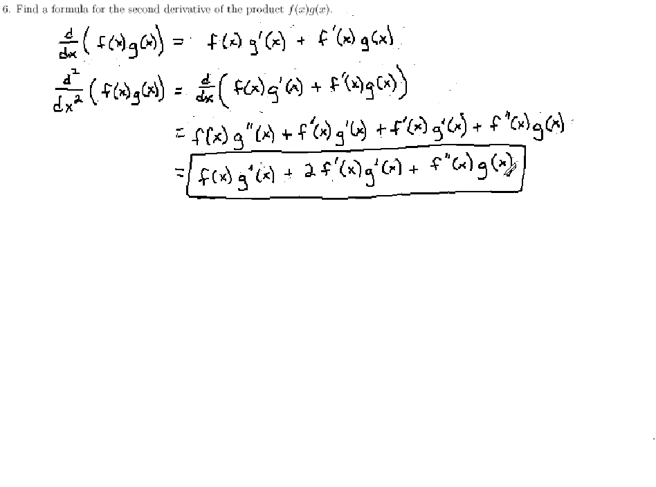 Higher Order Derivatives: MATH 171 Problems 4-6