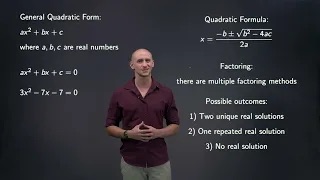 Quadratic Equations Video 1