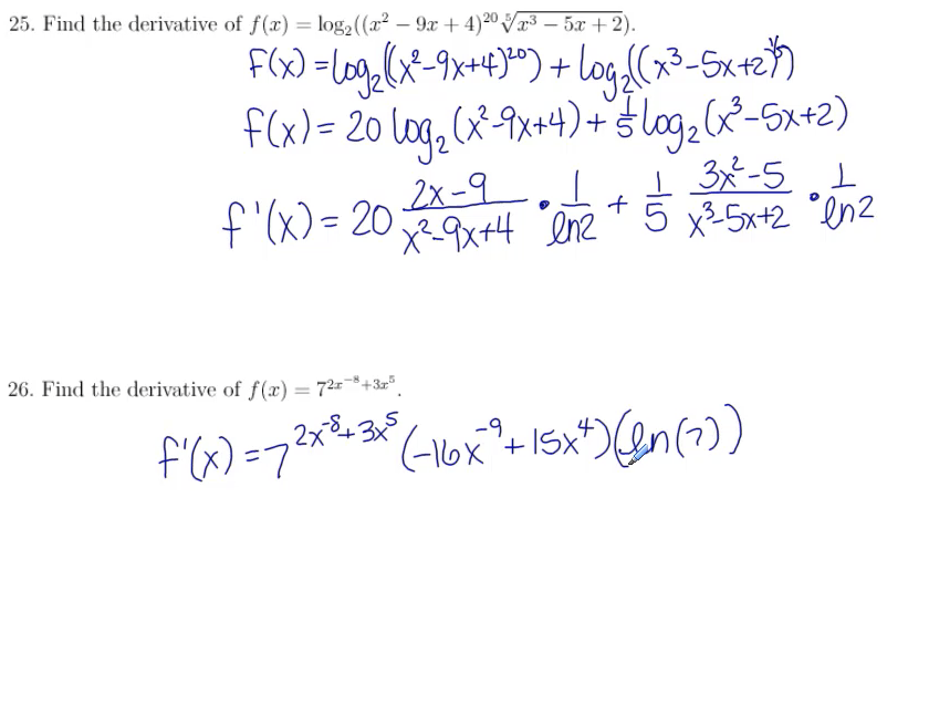 Calculus Exam Review (Derivatives and Approximate Profit): MATH 142