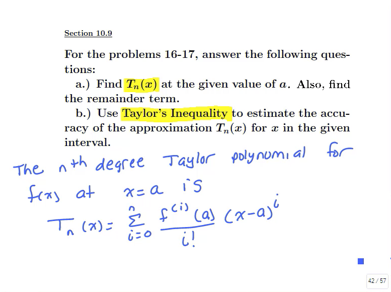 Review for the Common Exam: MATH 152 Exam 3 Review Problems 19 & 20