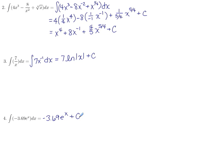 Calculus Exam Review (Integration): MATH 142