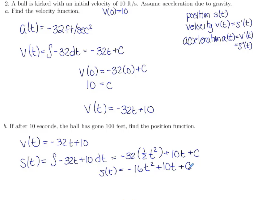 Initial Value Problems: MATH 142