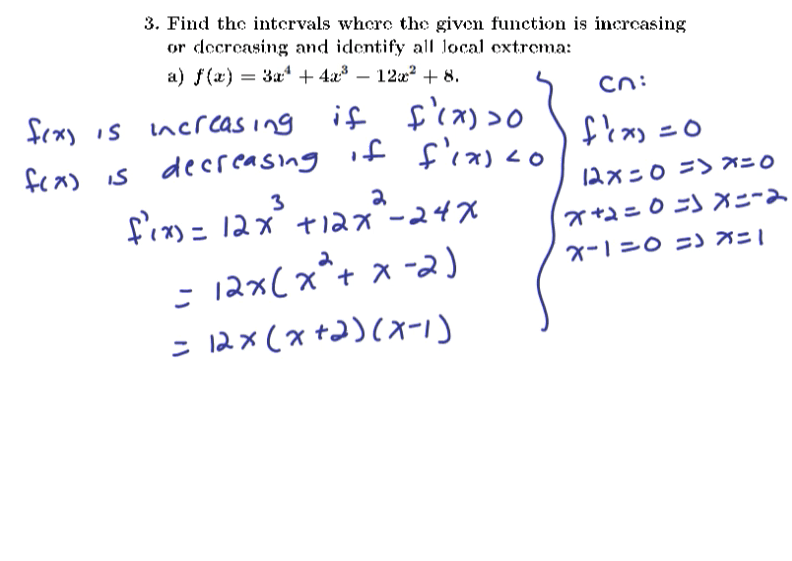 Mean Value Theorem and Studying the Shape of Curves: MATH 151 Problems 1-6