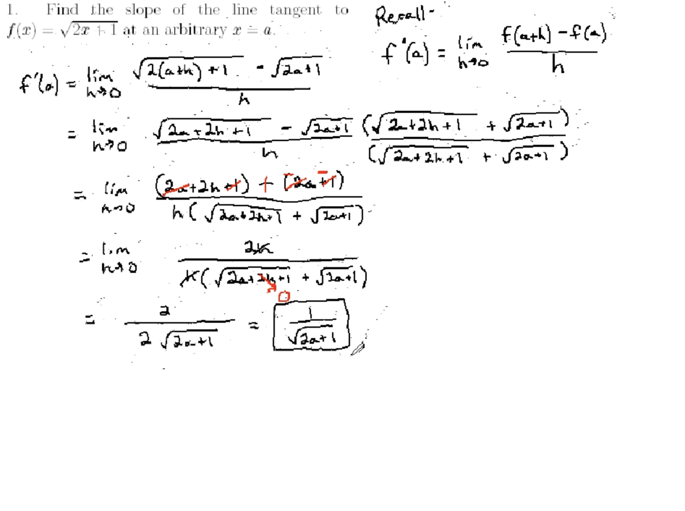 Derivatives and Rates of Change: MATH 171 Problems 1-3