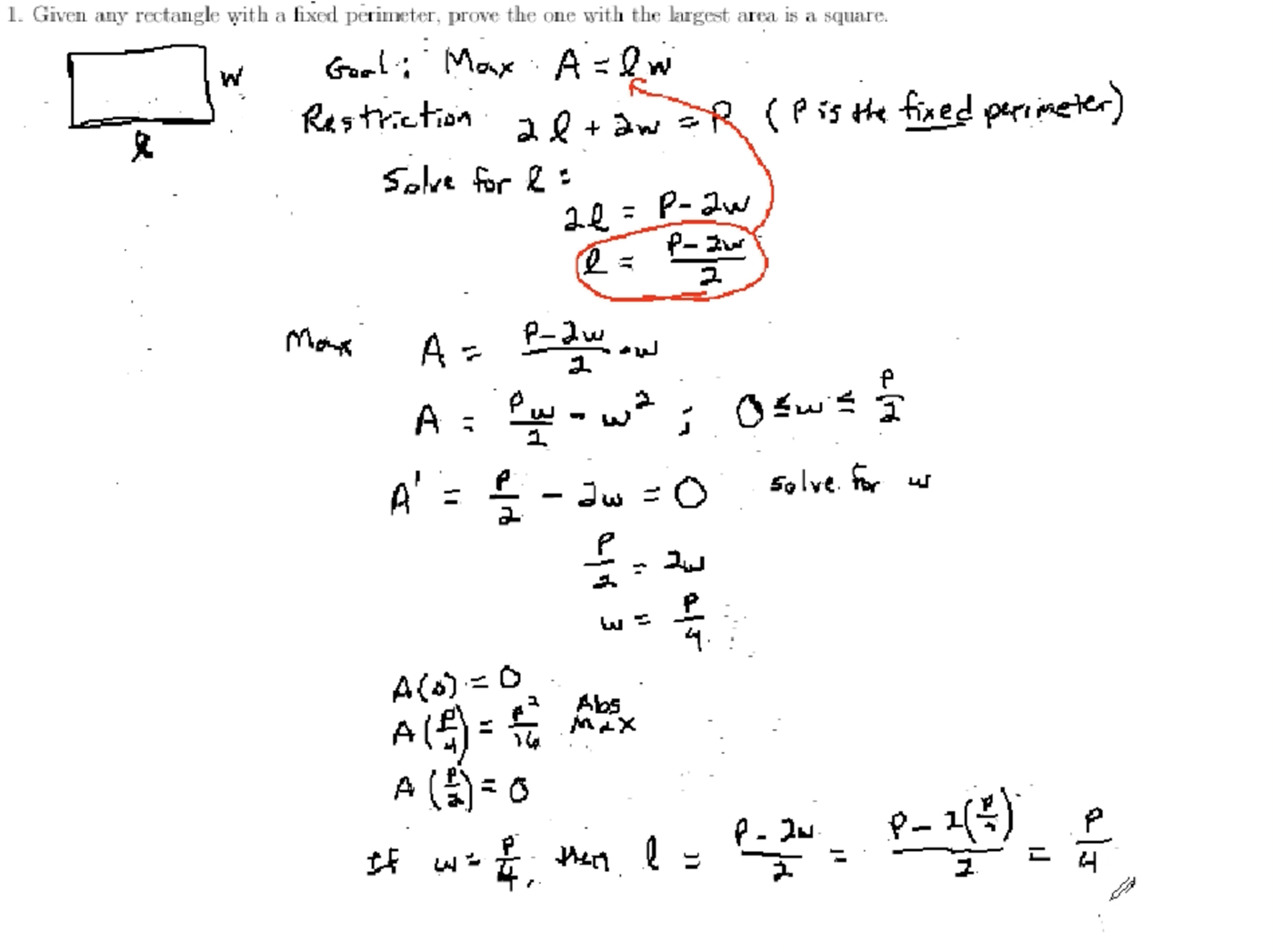 Optimization: MATH 171 Problems 1-3