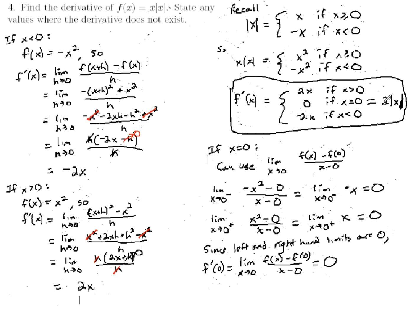 The Derivative as a Function: MATH 171 Problems 4 & 5