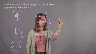 Evaluating the Other Trigonometric Functions Given Sine (2)