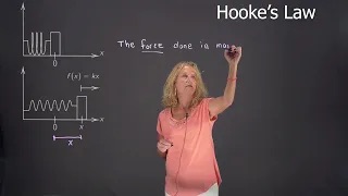 Work Done Stretching a Spring Using Hooke's Law