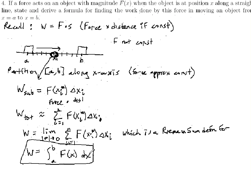 Calculating Work Using Integrals: MATH 172 Problems 4 & 5