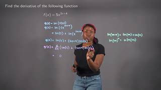 Using Logarithmic Differentiation to Find a Derivative