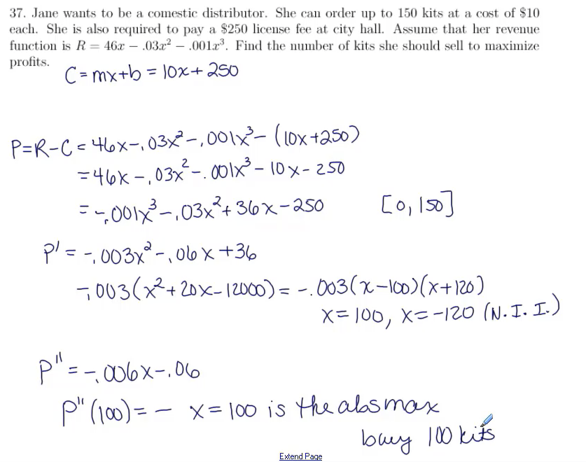 Calculus Exam Review (Optimization): MATH 142