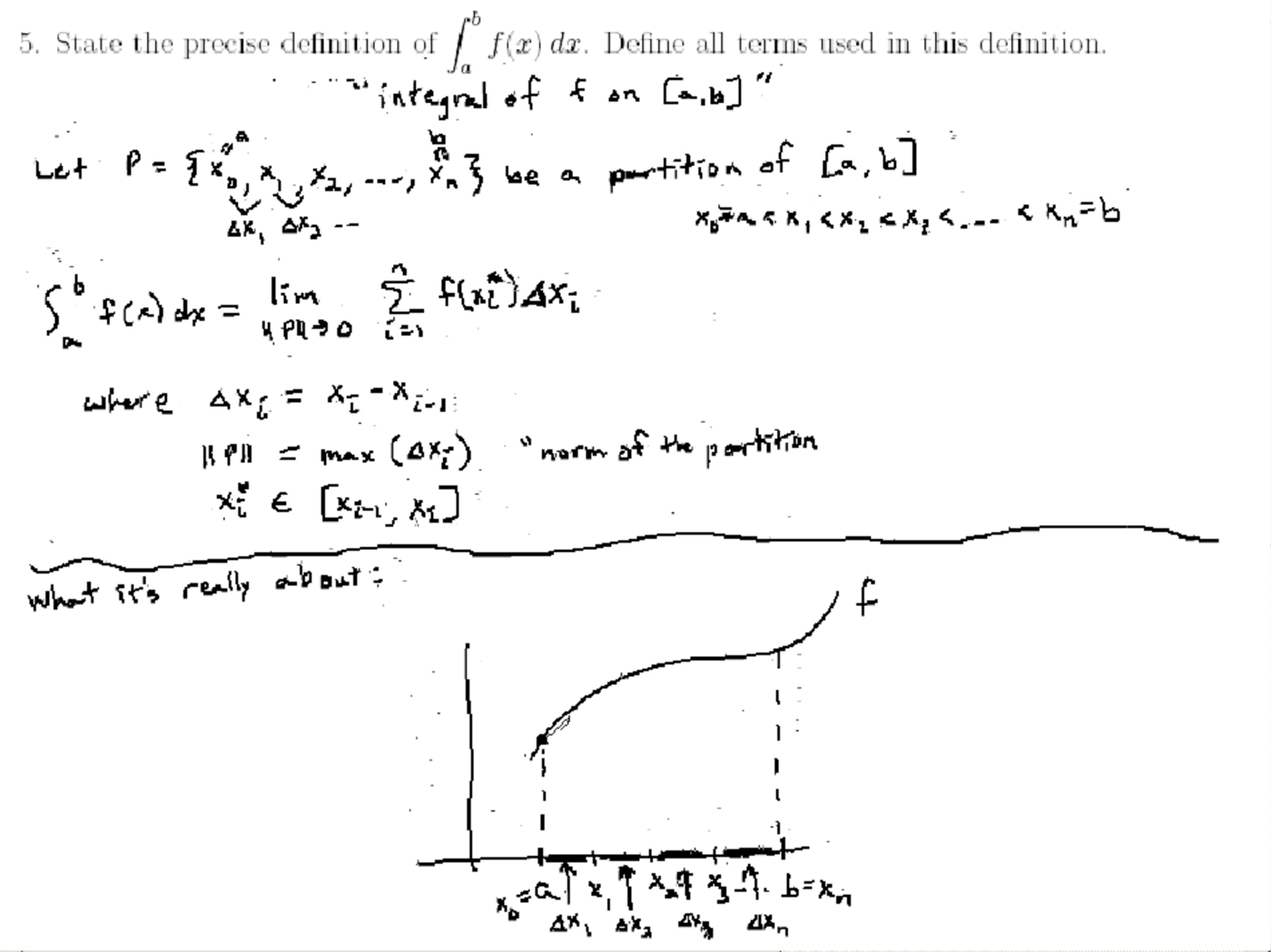 Definite Integrals: MATH 171 Problems 5-9