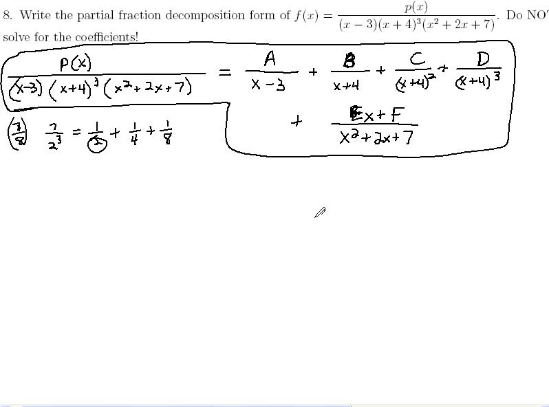 Integration Using Partial Fractions: MATH 172 Problems 8 & 9
