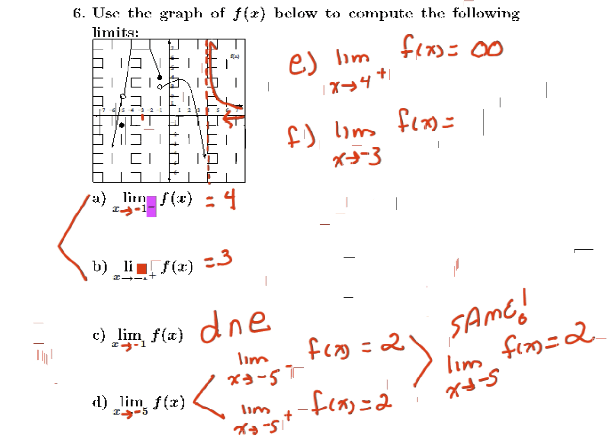 Limits: MATH 151 Problems 6-20