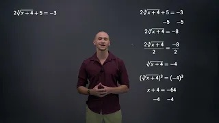 Solving Radical Equations Video 3