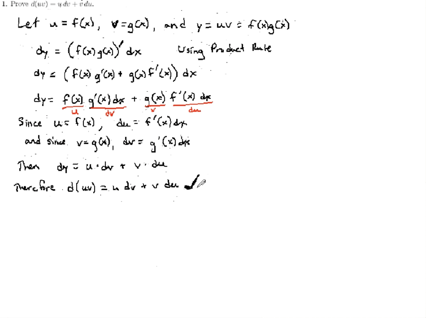 Differentials: MATH 171 Problems 1 & 2