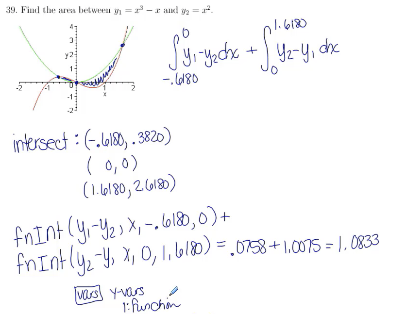 Calculus Exam Review (Area Between Curves): MATH 142