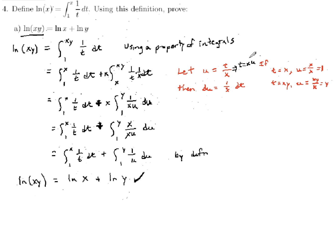 Integration by Substitution: MATH 171 Problems 4-6