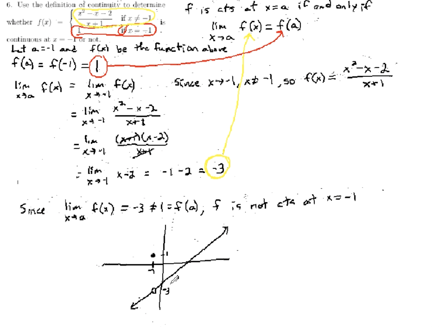 Continuity: MATH 171 Problems 6 & 7