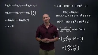 Properties of Logarithmic Functions and Expressions Video 4