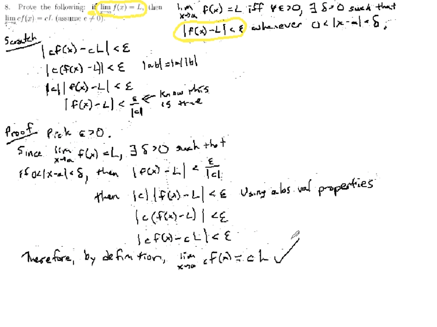 Limits: MATH 171 Problems 8 & 9