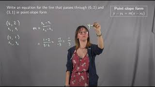 Equation of a Line Given Two Points
