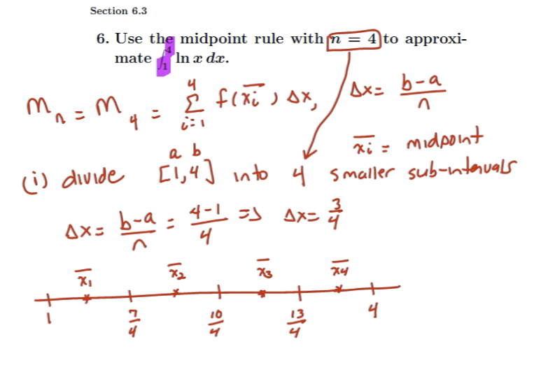 Riemann Sums and Definite Integrals: MATH 151 Problems 6-12